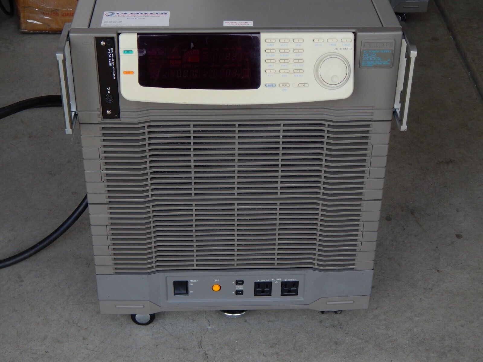 Kikusui PCR 2000L AC/DC Power Supply, GPIB Kikusui PCR 2000L AC/DC Power Supply, GPIB